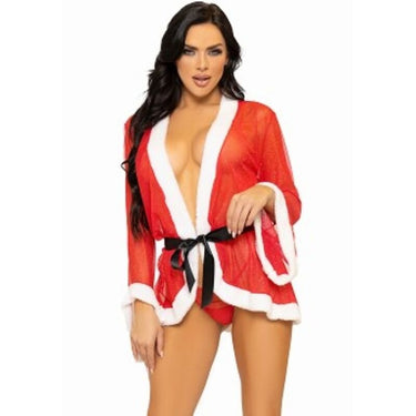 Babydoll Natalizia Sexy Santa in Rete Seducente
